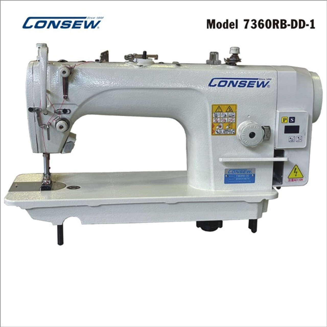 7360R7DD Single Needle, Drop feed machine (Setup with table and Stand