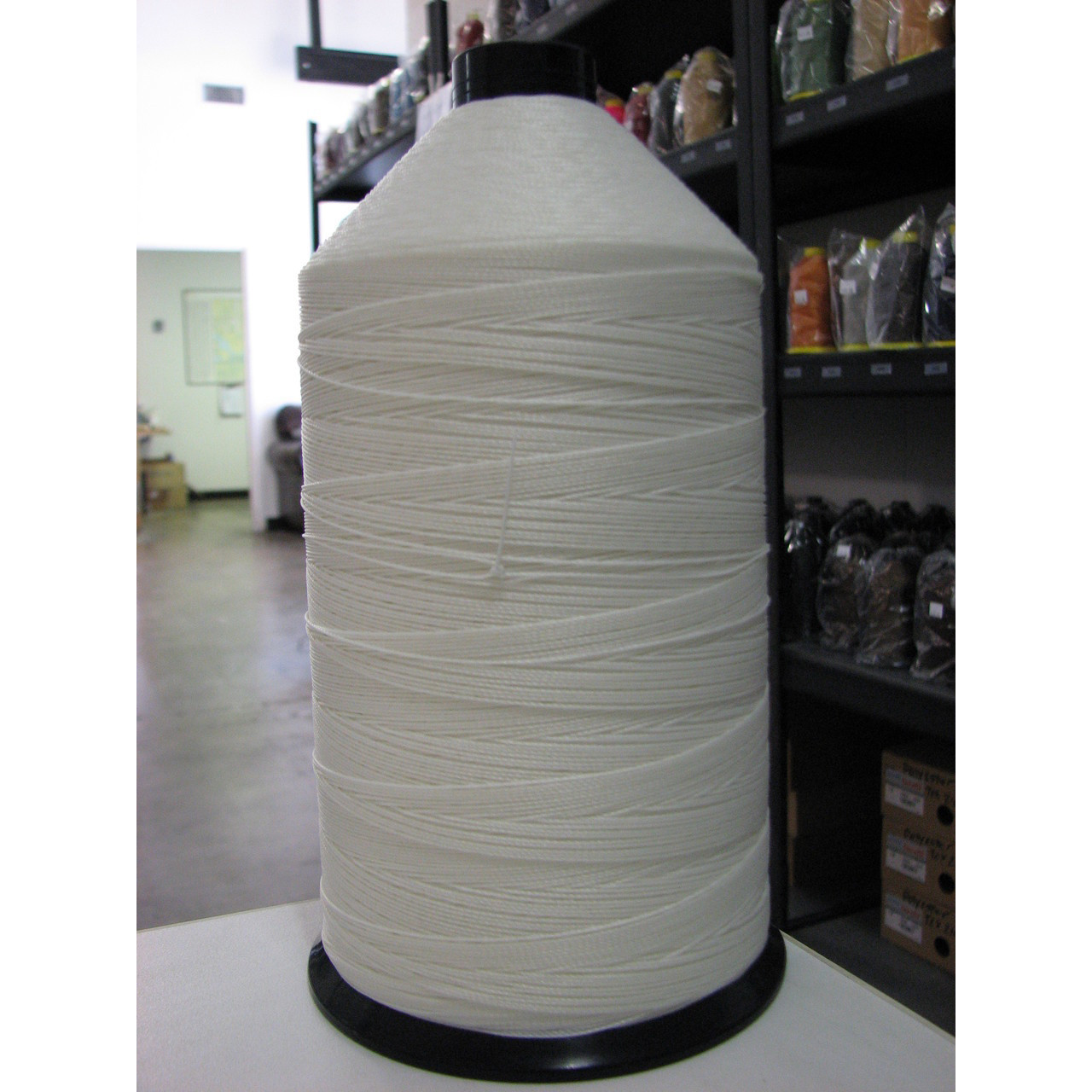 277 Polyester Bonded White Thread 1 lb. Spool