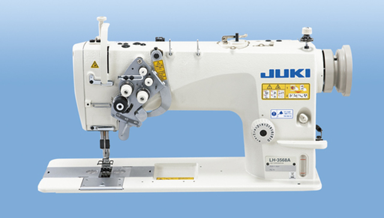 Juki LH-3588AGF Double Needle, Needle Feed machine with split needle bar  (Setup on table, motor & stand)