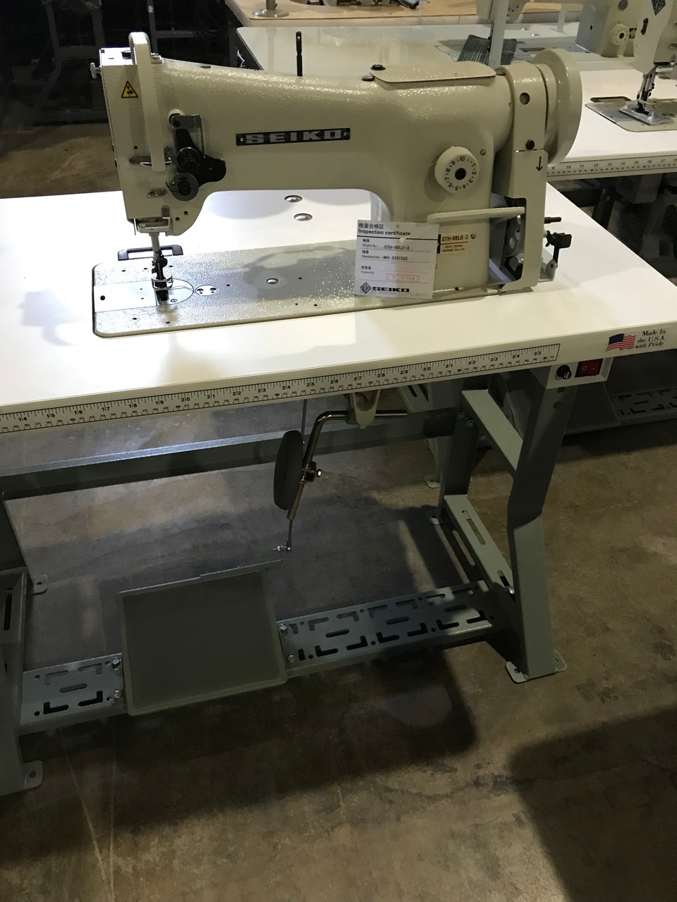 Seiko STH-8BLD-3 Single Needle, Unison Feed, Walking Foot (Setup with  Table, Motor & Stand)