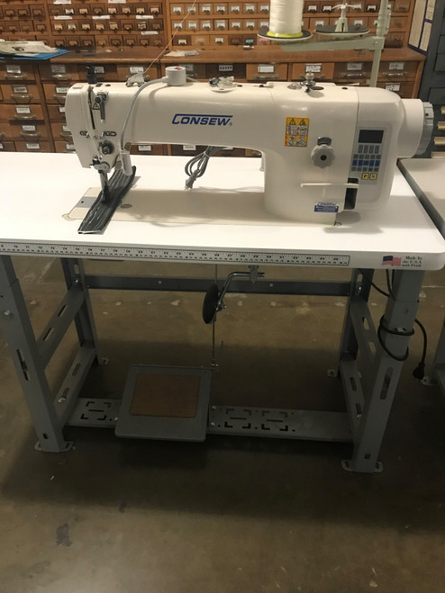 Consew 2206RB-14-7-DD Single Needle Unison feed, Direct drive servo motor,  Walking foot machine (Setup with table & Stand)
