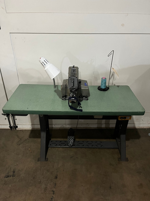 MB-372 Button Sewing Machine (Setup with table, motor and stand)