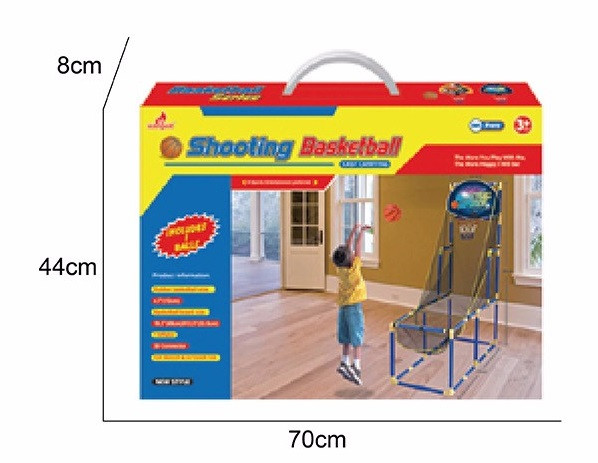 Arcade Basketball Hoop Game & Single Basketball Shootout Indoor Shot