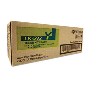 Kyocera-Mita TK592Y OEM Yellow Toner Cartridge Kyocera-Mita TK592Y OEM Yellow Toner Cartridge