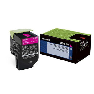 Original Lexmark 80C1HM0 Magenta Toner Cartridge - 3 K - High Yield Original Lexmark 80C1HM0 Magenta Toner Cartridge - 3 K - High Yield