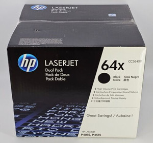 Original HP CC364XD Black Toner Cartridge - High Yield (Dual Pack) Original HP CC364XD Black Toner Cartridge - High Yield (Dual Pack)