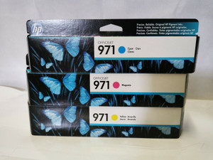 Hp 971 Cyan Magenta Yellow Ink Cartridges Cn622am Cn623am... Hp 971 Cyan Magenta Yellow Ink Cartridges Cn622am Cn623am...