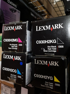 Original Lexmark C930H2KG C930H2CG C930H2MG C930H2YG Toner Cartridges (1 set) Original Lexmark C930H2KG C930H2CG C930H2MG C930H2YG Toner Cartridges (1 set)