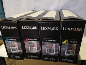 Original Lexmark X746H1KG X748H1CG X748H1MG X748H1YG Toner Cartridges (1 Set) Original Lexmark X746H1KG X748H1CG X748H1MG X748H1YG Toner Cartridges (1 Set)