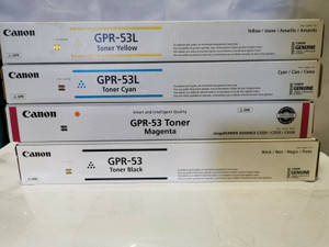 Genuine Canon Gpr-53 Gpr-53L Toner Cartridges (1 Set) Genuine Canon Gpr-53 Gpr-53L Toner Cartridges (1 Set)