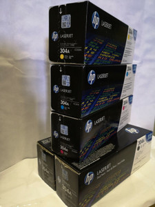 Genuine HP 304A Cc530ad, Cc531a, Cc532a, Cc533a Toner Cartridges (5 PC's) Genuine HP 304A Cc530ad, Cc531a, Cc532a, Cc533a Toner Cartridges (5 PC's)