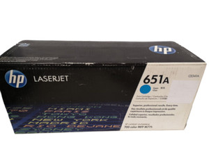Genuine HP 651A CE341A Cyan Toner Cartridge Genuine HP 651A CE341A Cyan Toner Cartridge