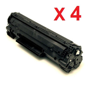 HP 36A (CB436A) New Compatible Black Toner Cartridge 4/PACK