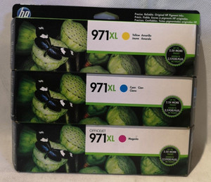 Original Hp 971xl Cyan Magenta Yellow Ink Cartridges Original Hp 971xl Cyan Magenta Yellow Ink Cartridges