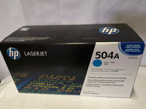 Genuine Original HP 504A Ce251a Cyan Toner Cartridge Genuine Original HP 504A Ce251a Cyan Toner Cartridge