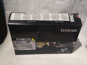 Original Lexmark X748H1YG Yellow Toner Cartridge (Open Box) Original Lexmark X748H1YG Yellow Toner Cartridge (Open Box)