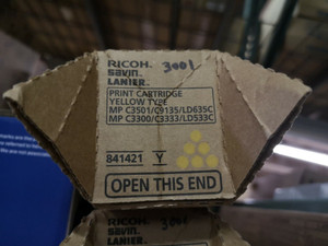 Genuine Ricoh 841421 Yellow Toner Cartridge Genuine Ricoh 841421 Yellow Toner Cartridge