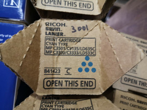 Original Ricoh 841423 Cyan Toner Cartridge Original Ricoh 841423 Cyan Toner Cartridge
