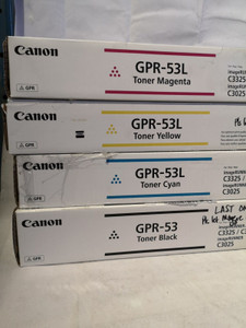 Original Canon GPR-53 GPR-53L Toner Cartridges (1 Set) Original Canon GPR-53 GPR-53L Toner Cartridges (1 Set)