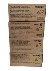 Genuine Xerox 106R03928 106R03929 106R03930 106R03931 Black Cyan Magenta Yellow Toner Cartridges Extra High Yield Genuine Xerox 106R03928 106R03929 106R03930 106R03931 Black Cyan Magenta Yellow Toner Cartridges Extra High Yield