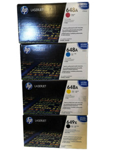 Genuine HP 648A Ce260x Ce261a Ce262a Ce263a Toner Cartridges (1 Set) Genuine HP 648A Ce260x Ce261a Ce262a Ce263a Toner Cartridges (1 Set)