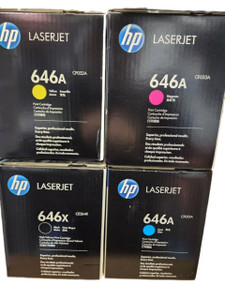 Genuine HP 646X 646A CE264X CF031A CF032A CF033A Toner Cartridge Set Genuine HP 646X 646A CE264X CF031A CF032A CF033A Toner Cartridge Set