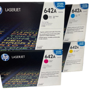 Original HP 642A CB400A CB401A CB402A CB403A Toner Cartridges (1 Set) Original HP 642A CB400A CB401A CB402A CB403A Toner Cartridges (1 Set)
