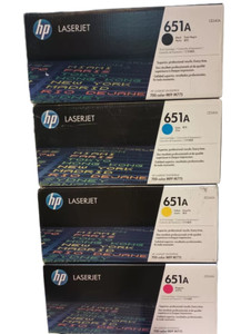 Genuine HP 651A Ce340a Ce341a Ce342a Ce343a Toner Cartridges Genuine HP 651A Ce340a Ce341a Ce342a Ce343a Toner Cartridges