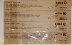 Xerox Phaser 7800 Genuine Multicolour Toner Cartridges 106R01578 106R01579 106R01580 106R01581 Xerox Phaser 7800 Genuine Multicolour Toner Cartridges 106R01578 106R01579 106R01580 106R01581