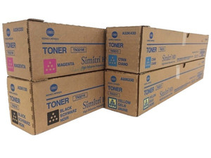 Genuine Konica Minolta TN321 Toner Cartridge Set (TN321K, TN321C, TN321M, TN321Y) Genuine Konica Minolta TN321 Toner Cartridge Set (TN321K, TN321C, TN321M, TN321Y)