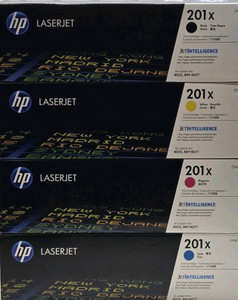 Genuine HP 201X CF400X CF401X CF402X CF403X Toner Cartridges - High Yield Genuine HP 201X CF400X CF401X CF402X CF403X Toner Cartridges - High Yield