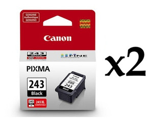 Genuine Canon PG-243 Black Ink Cartridges (2 pcs)