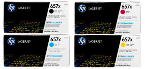 Genuine HP 657X CF470X CF471X CF472X CF473X Toner Cartridges - 1 Set