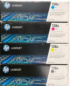 Genuine HP 128A  CE320A CE321A CE322A CE323A Toner Cartridges (1 set)