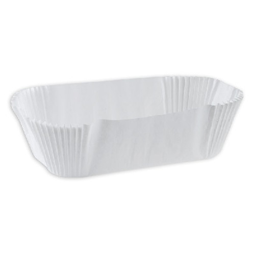 White Loaf Pan Liners - 2-3/4 x 6-3/8 x 2 - Pack of 50