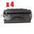 HP 80A CF280A New Compatible Black Toner Cartridge (1 pack of 4)
