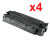 HP 13X Q2613X New Compatible Black Laser Cartridge High Yield (Pack of 4)