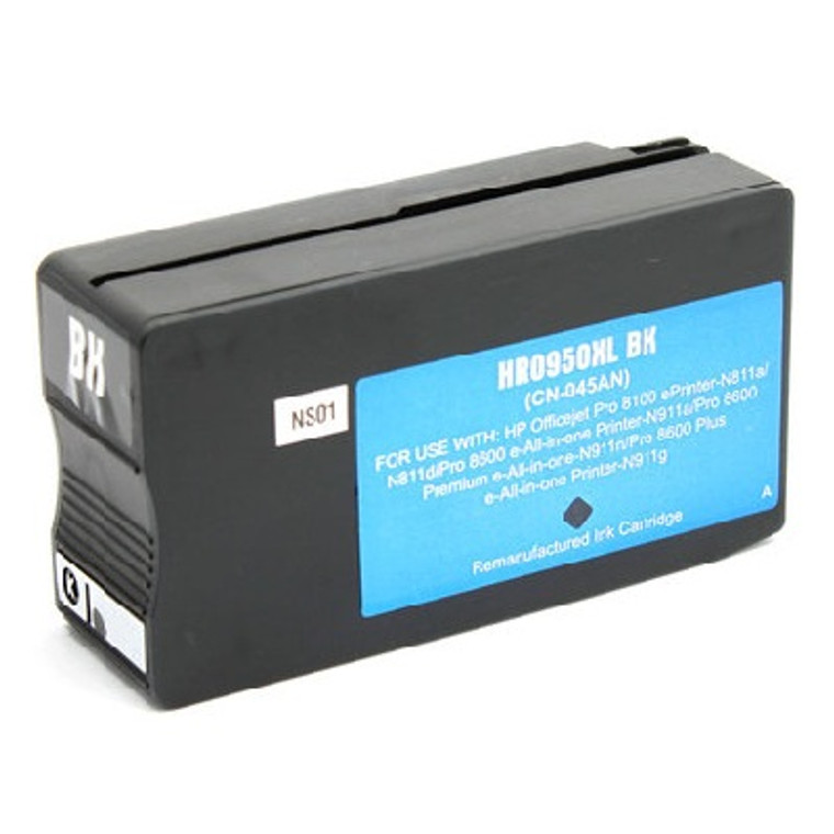 HP 950XL Remanufactured Black Ink Cartridge - High Yield