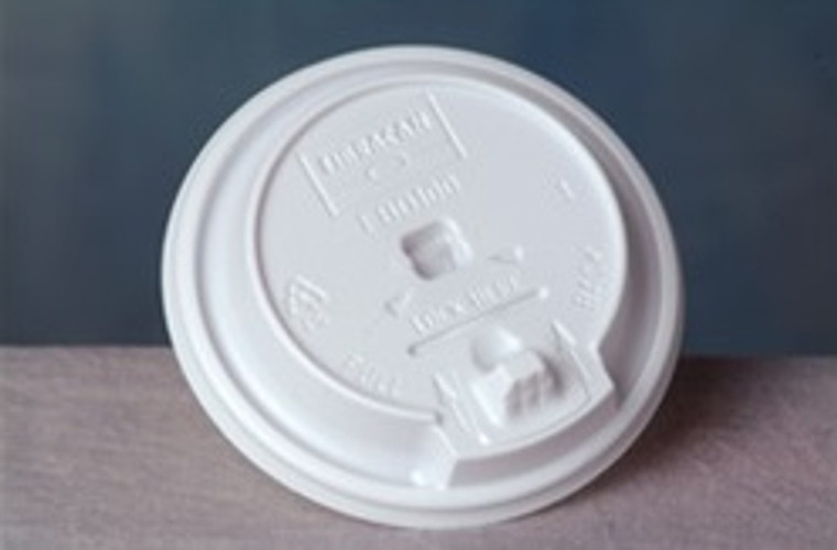 Genpak Plastic Cup Lid - for 800M/5C - White