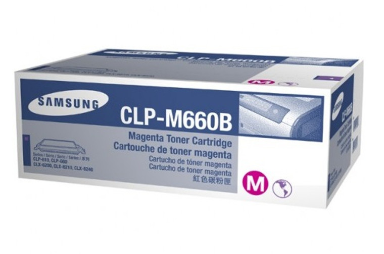 Samsung  CLP-M660B Genuine Magenta Toner Cartridge - High Yield