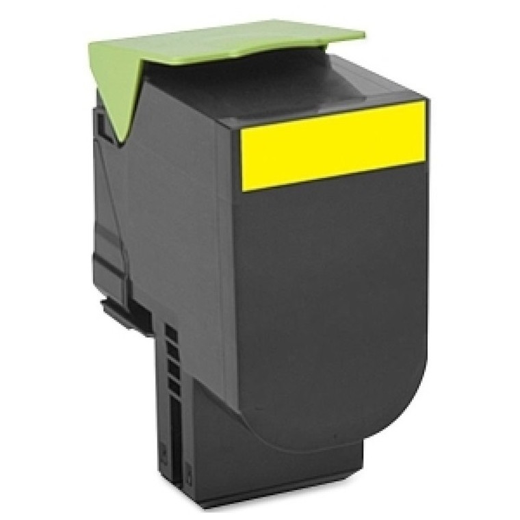 Lexmark 80C1HY0 Remanufactured Yellow Toner Cartridge - 3K - High Yield