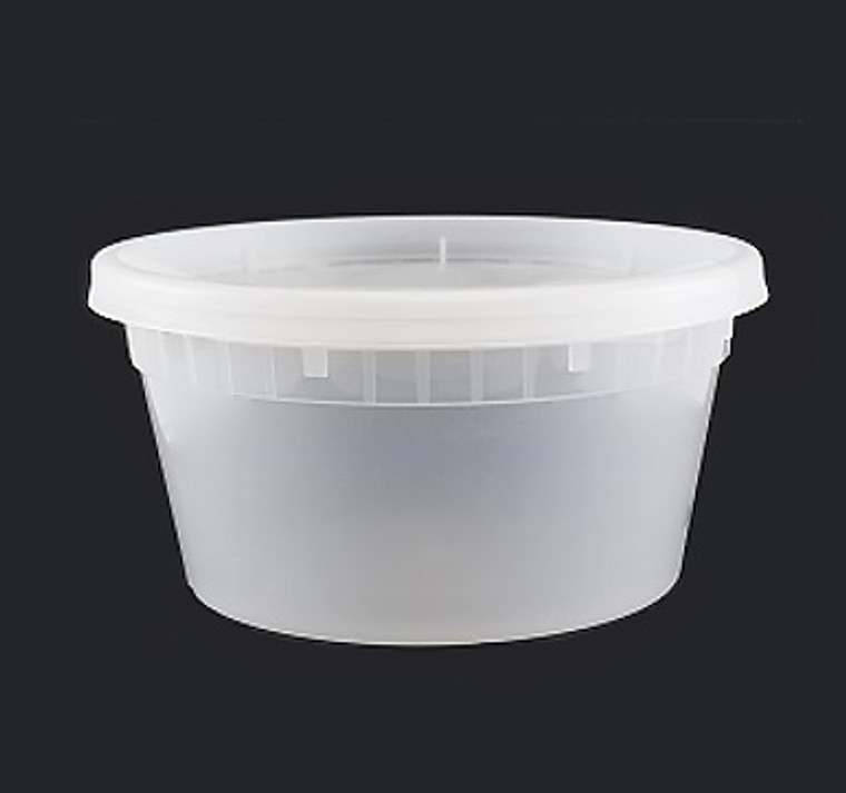 Clear 12 oz. Microwaveable Soup Container with Lid 240/CS (DELI)