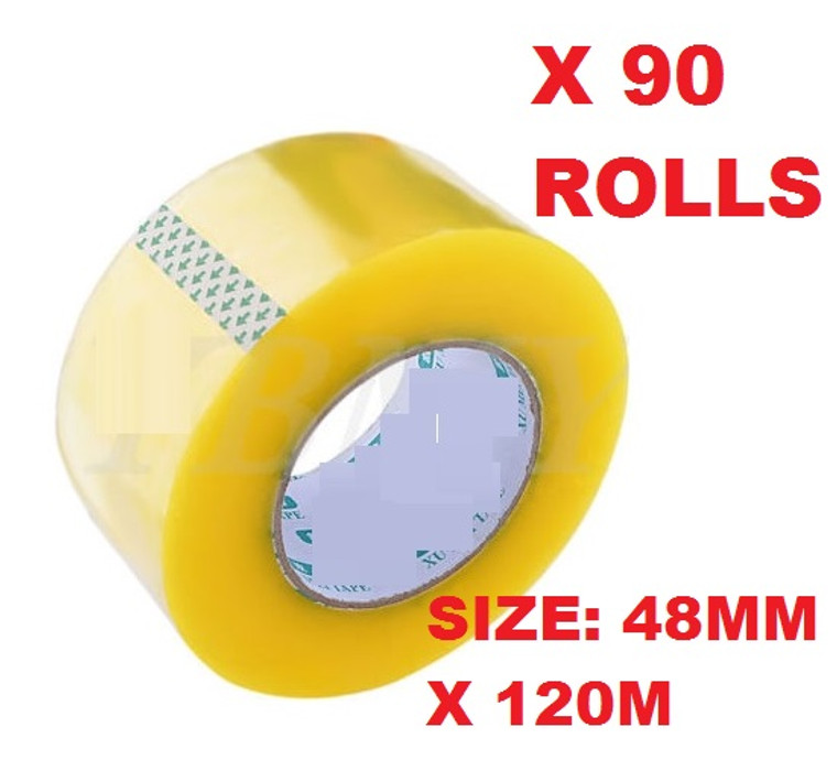 Clear Packing Tape - 48mm x 120 m -90 Rolls/ Case