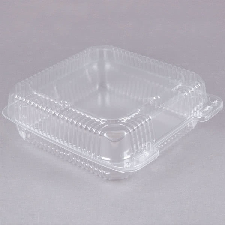 CLEAR PLASTIC Clamshell CONTAINER 9''x9''x3'' - 200/case