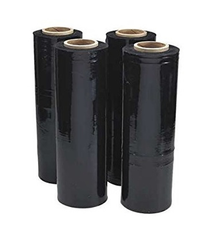 Black Pallet Wrap/ Stretch Wrap, 14" x 75ga x 1500', 4 Rolls