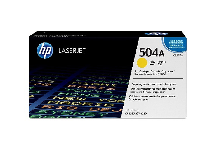 Genuine HP 504A (CE252A) Yellow Original LaserJet Toner Cartridge