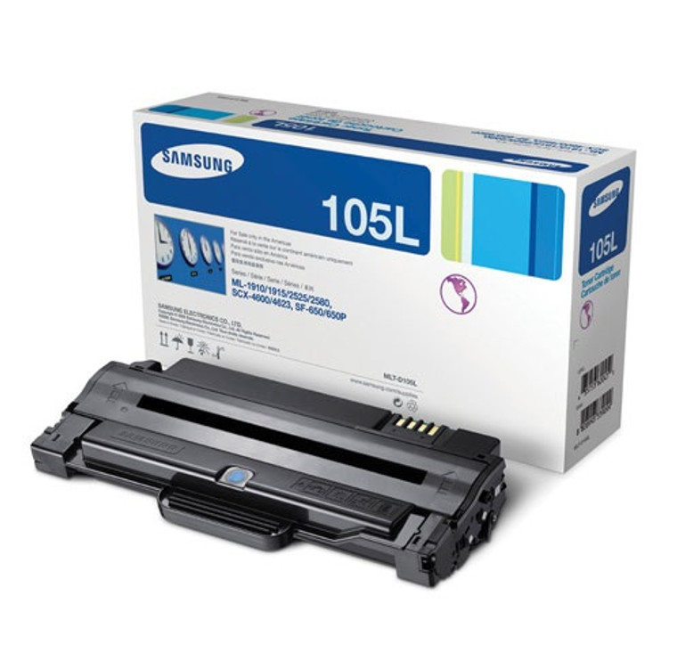 Genuine Samsung MLT-D105L 2.5K Pages High Yield Toner Cartridge Toner