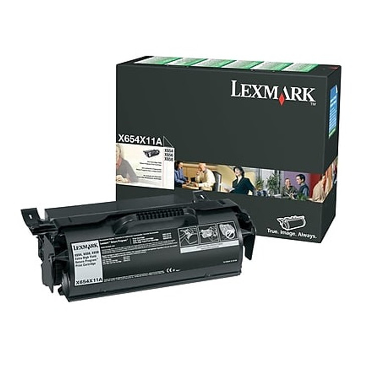 Original Lexmark X654X11A Black Return Program Toner Cartridge Extra High Yield