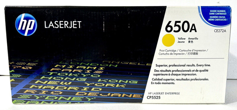 Genuine HP CE272A 650A Yellow Toner Cartridge