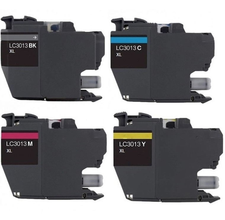 Brother LC3013 Compatible Ink Cartridge High Yield Combo BK/C/M/Y